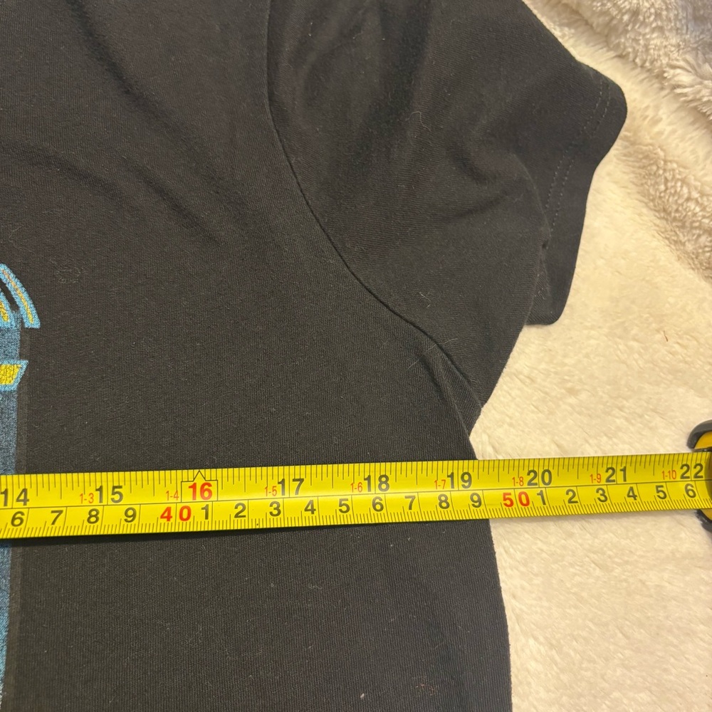 Back to the Future Tee XL Jrs Black Graphic Cropped Short Sleeves Marty McFly - Picture 10 of 11